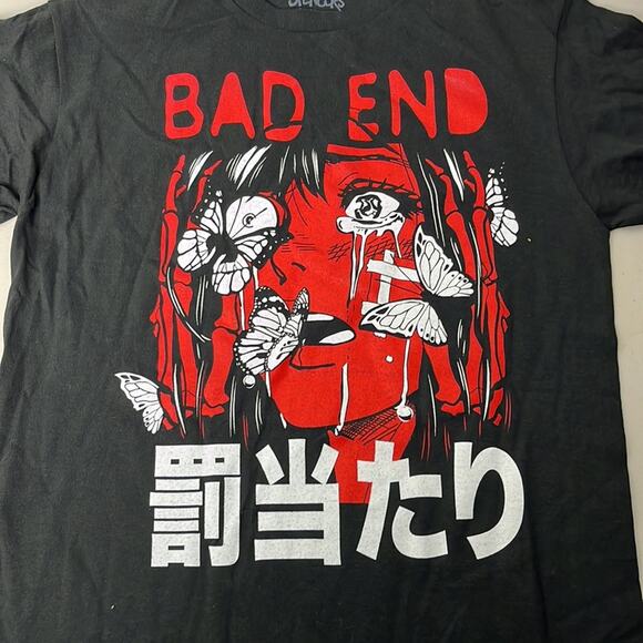 Spencer's Bad End Kanji Graphic Tee Black Small - Picture 2 of 8